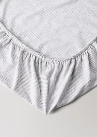 Cotton striped children’s fitted sheet for 90cm bed