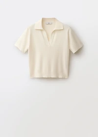 Wool-blend polo-neck sweater