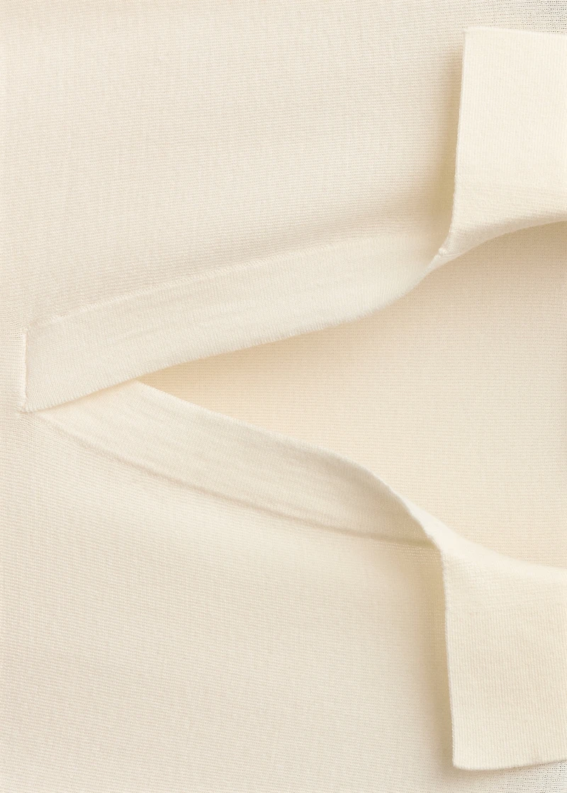 Wool-blend polo-neck sweater