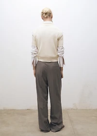 Wool-blend polo-neck sweater