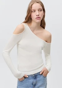 Asymmetric knit sweater