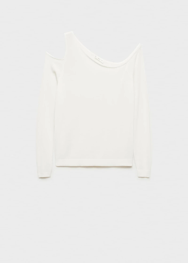 Asymmetric knit sweater