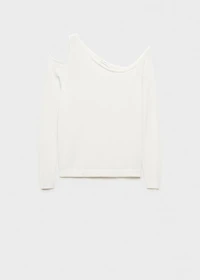 Asymmetric knit sweater