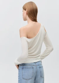 Asymmetric knit sweater