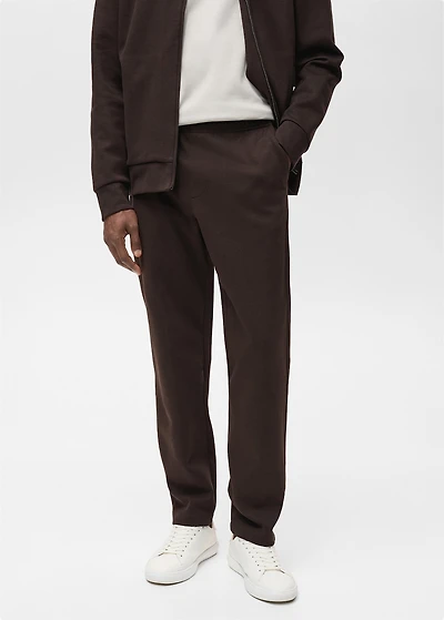 Cotton joggers with elastic waist