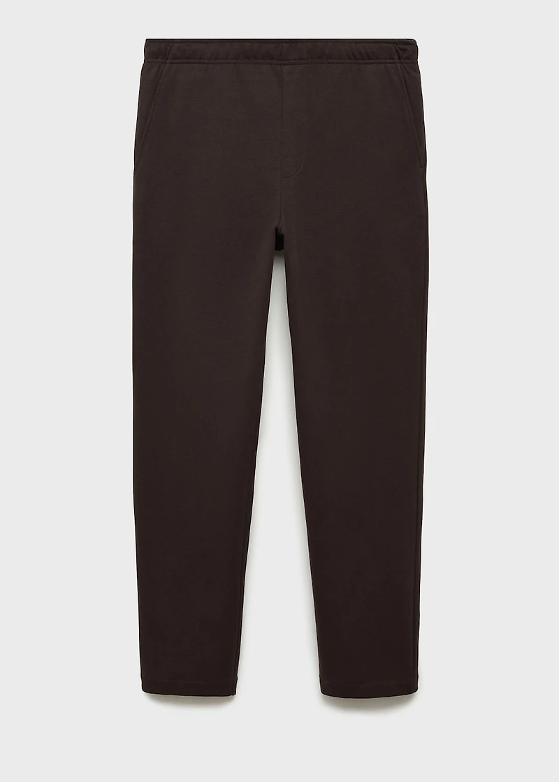 Cotton joggers with elastic waist