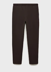 Cotton joggers with elastic waist