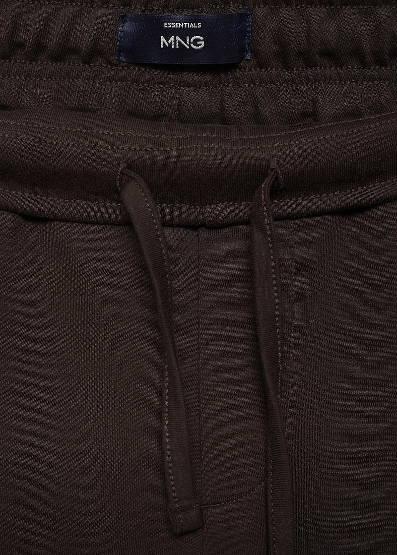 Cotton joggers with elastic waist