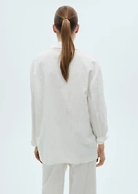 Wrinkled-effect suit blazer