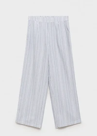 Striped cotton trousers