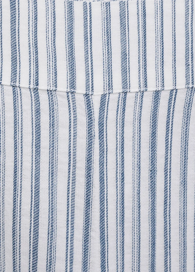 Striped cotton trousers