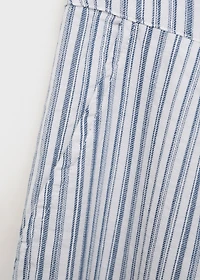Striped cotton trousers