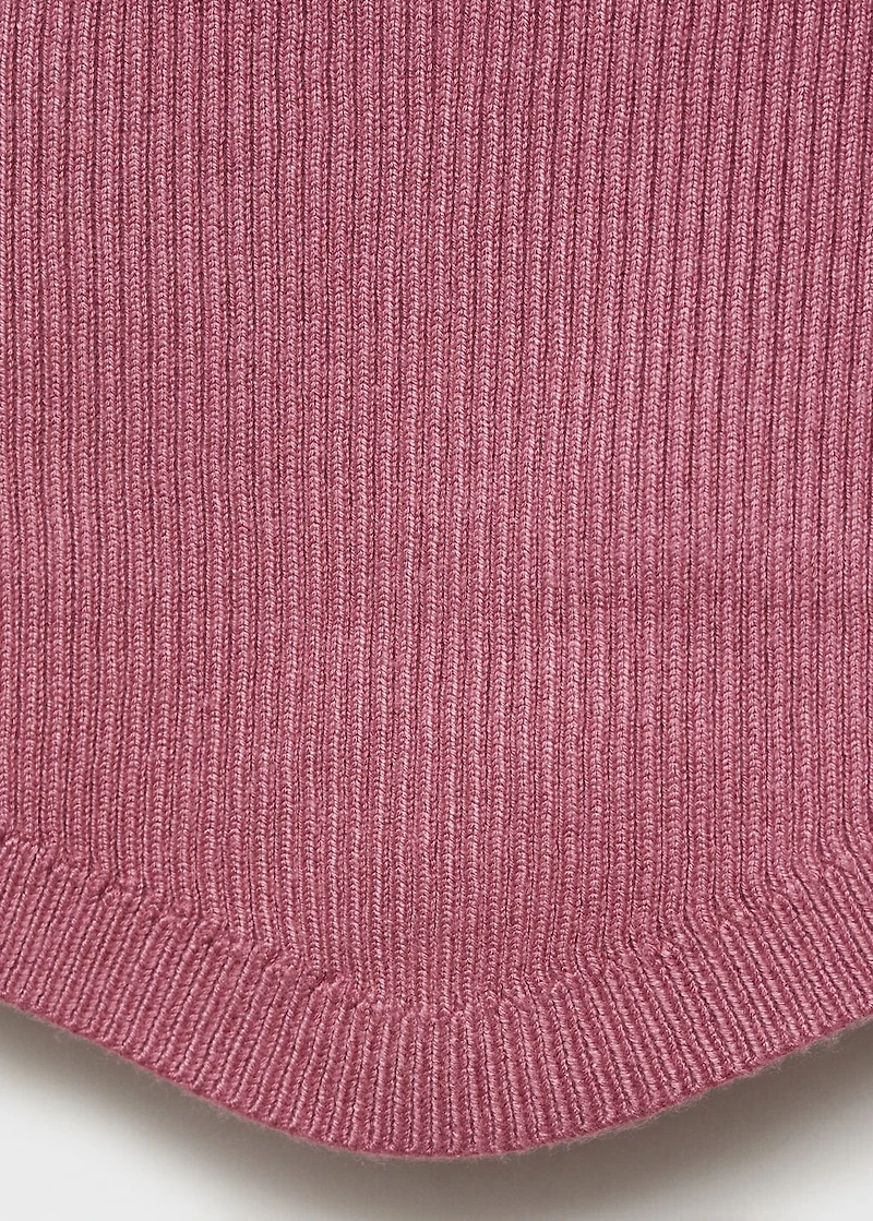 Ribbed halter-neck top