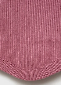 Ribbed halter-neck top