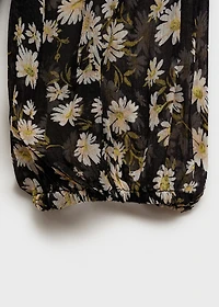 Floral tie blouse