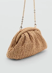 Natural fiber clutch bag