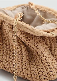 Natural fiber clutch bag