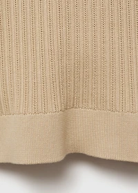 Braided cotton knitted T-shirt