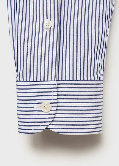 100% cotton slim-fit striped shirt