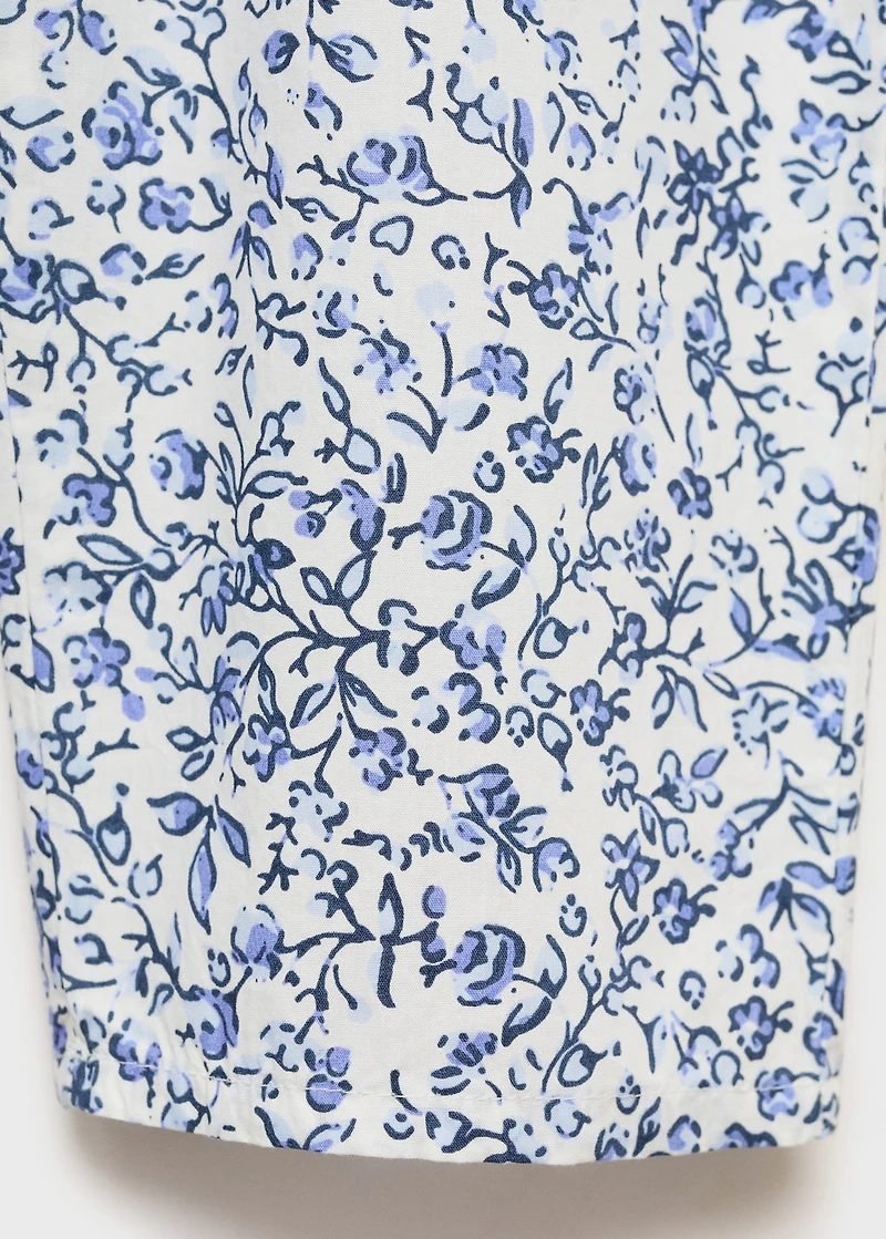 Printed cotton pants