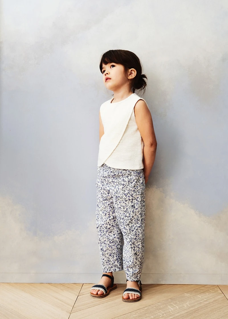 Printed cotton pants