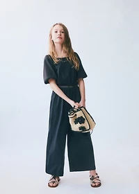 Long jumpsuit with back opening