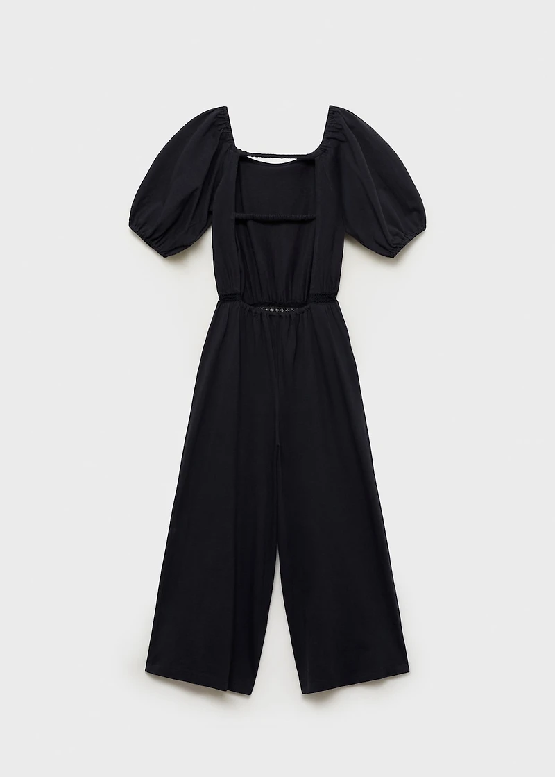 Long jumpsuit with back opening