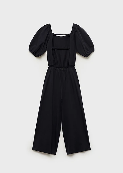 Long jumpsuit with back opening