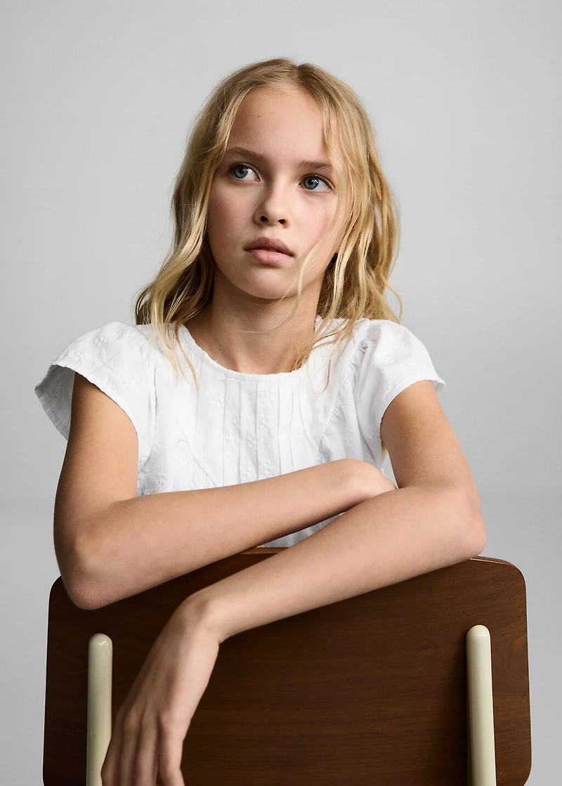 Embroidered cotton blouse