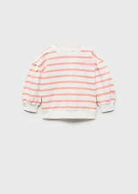 Striped sweatshirt with embroidered detail