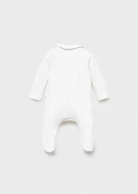 Cotton bodysuit with Peter Pan collar