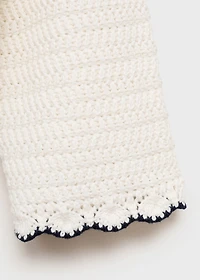 Knitted cardigan with contrasting trims