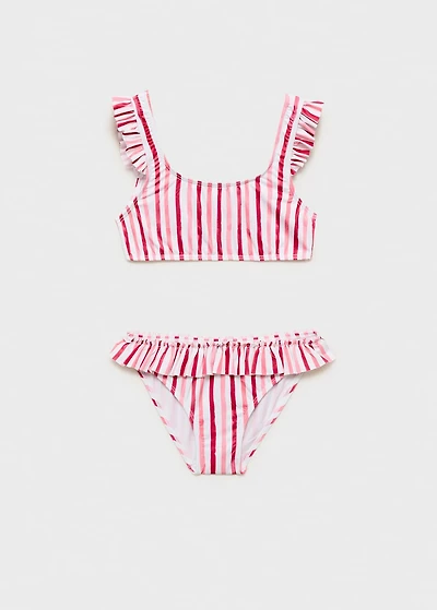 Ruffle striped bikini