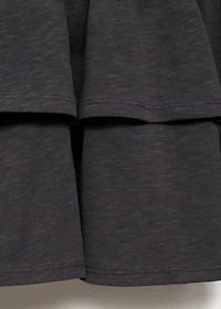 Gathered skirt with ruffles