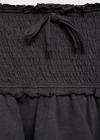 Gathered skirt with ruffles