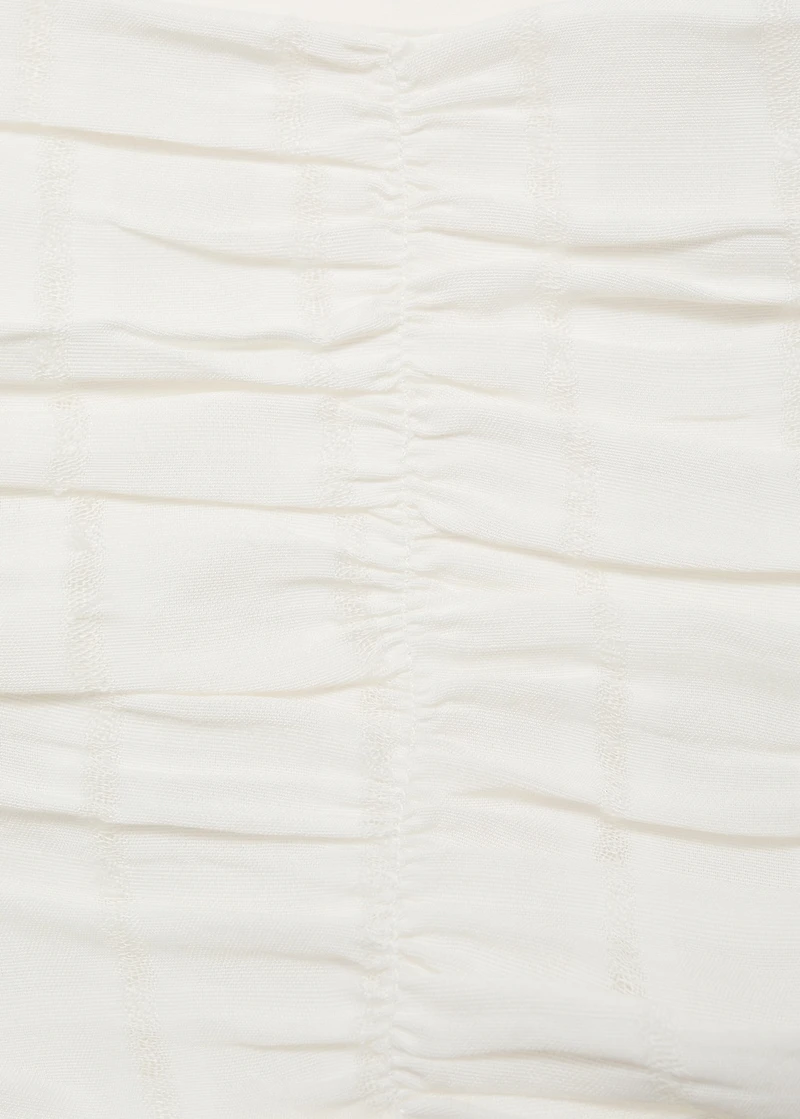 Gathered skirt with ruffles