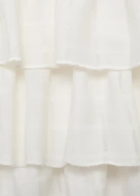 Gathered skirt with ruffles