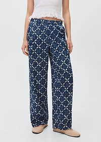 Printed straight pants