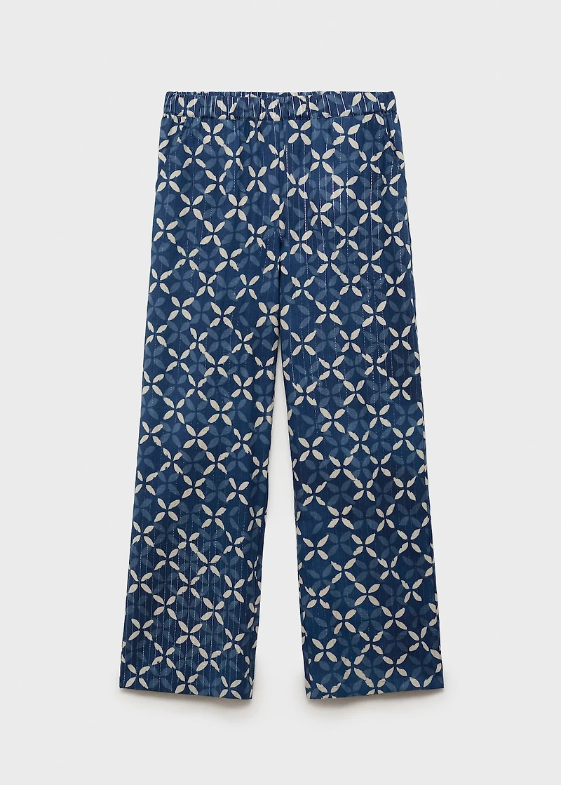 Printed straight pants