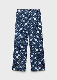 Printed straight pants