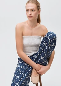 Printed straight pants