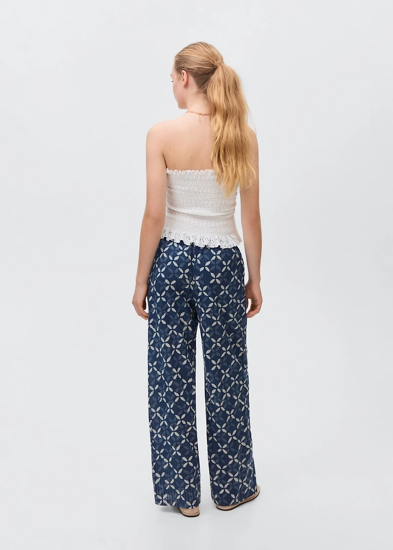 Printed straight pants