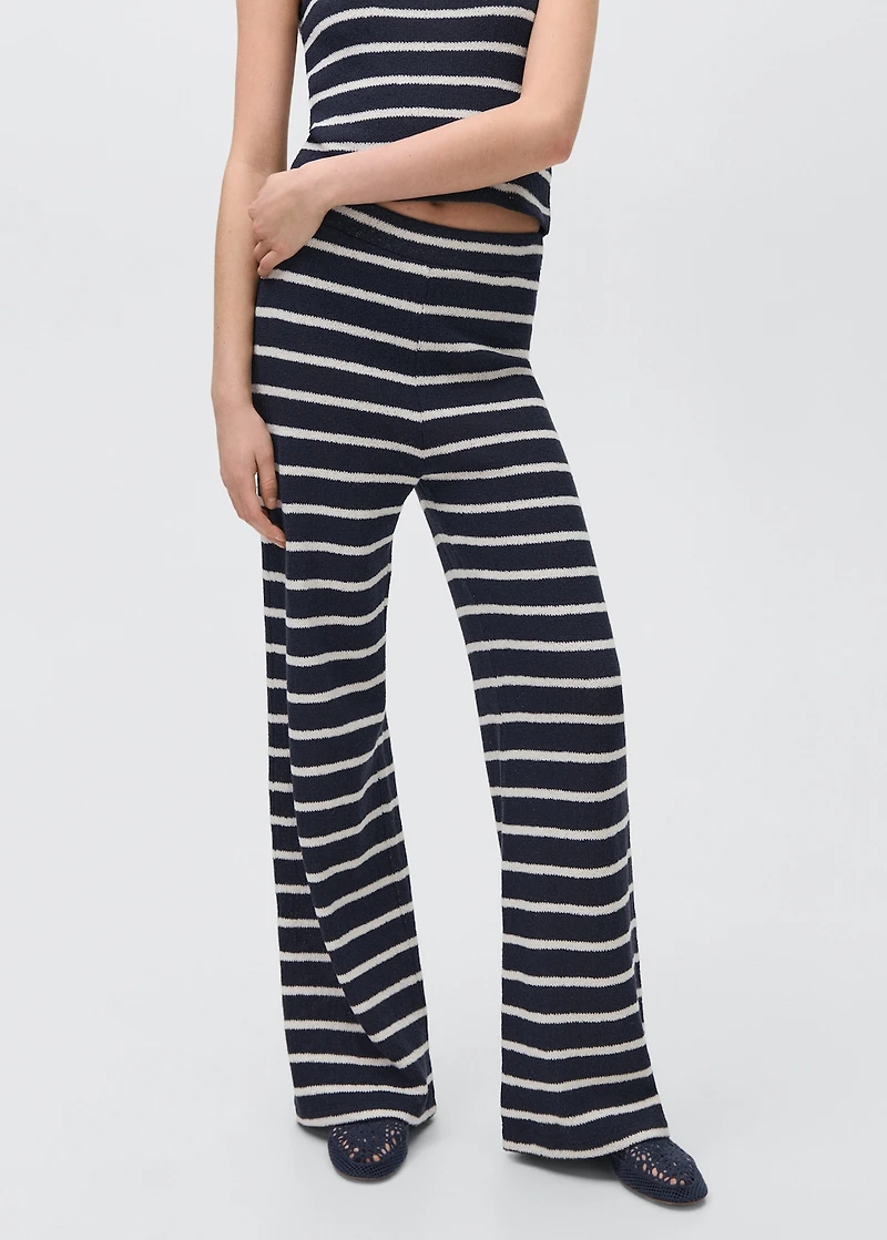 Striped knit pants