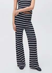 Striped knit pants