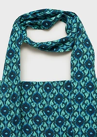 Printed jumpsuit with bow