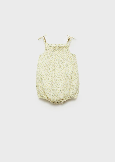 Print cotton one-piece suit