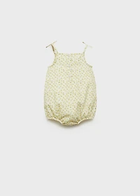 Print cotton one-piece suit