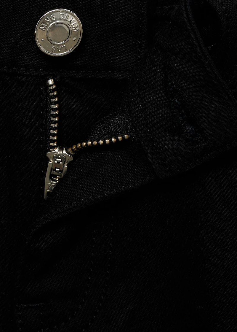 Studded denim shorts