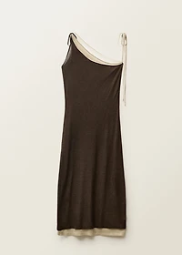 Combined lyocell knitted dress