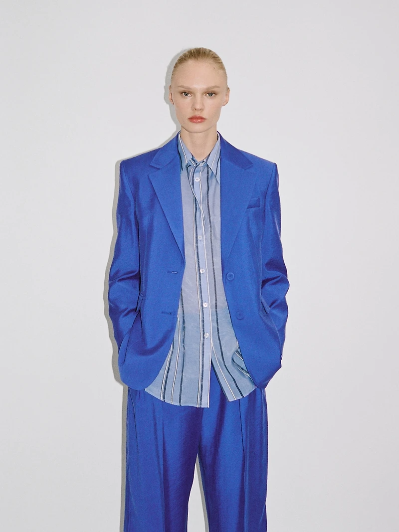 Structured suit blazer